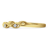 Petite Dainty 2mm Half Eternity Marquise Band Cubic Zirconia 925 Sterling Silver
