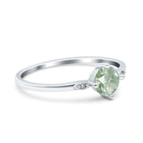 Art Deco Round Natural Stone Wedding Ring