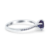 Art Deco Round Natural Stone Ring