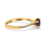 Art Deco Round Natural Stone Ring