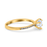 Art Deco Round Natural Stone Ring