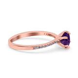 Art Deco Round Natural Stone Ring