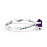 Art Deco Round Natural Stone Ring