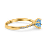 Art Deco Round Natural Stone Ring