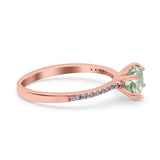 Art Deco Round Natural Stone Ring