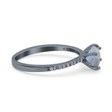 Art Deco Round Natural Stone Ring