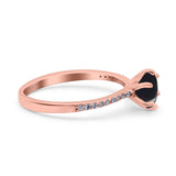 Art Deco Round Natural Stone Ring