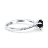 Art Deco Round Natural Stone Ring