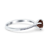 Art Deco Round Natural Stone Ring