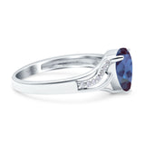 Art Deco Pear Teardrop Natural Stone Ring