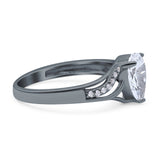 Art Deco Pear Teardrop Natural Stone Ring