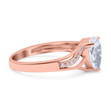 Art Deco Pear Teardrop Natural Stone Ring