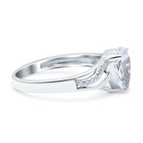 Art Deco Pear Teardrop Natural Stone Ring