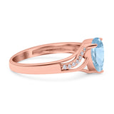 Art Deco Pear Teardrop Natural Stone Ring