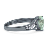 Art Deco Pear Teardrop Natural Stone Ring