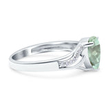 Art Deco Pear Teardrop Natural Stone Ring