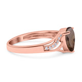 Art Deco Pear Teardrop Natural Stone Ring