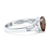 Art Deco Pear Teardrop Natural Stone Ring