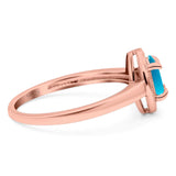 Oval Natural Stone Halo Wedding Ring