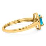 Oval Natural Stone Halo Wedding Ring