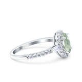 Vintage Style Oval Natural Stone Art Deco Ring