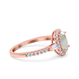 Vintage Style Oval Natural Stone Art Deco Ring