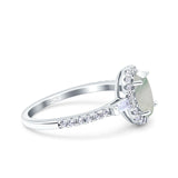 Vintage Style Oval Natural Stone Art Deco Ring