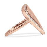 Heart 20.4mm Halo Cubic Zirconia Promise Ring 925 Sterling Silver