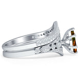 Two Piece Marquise CZ Ring