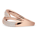 Crossover Ring Stackable Band