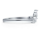 Half Eternity Chevron Ring