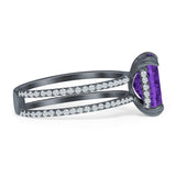 Cushion Cut CZ Ring