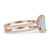 Cushion Cut CZ Ring