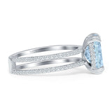 Cushion Cut CZ Ring