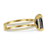 Cushion Cut CZ Ring