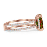 Cushion Cut CZ Ring