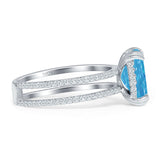 Cushion Cut CZ Ring
