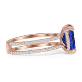 Cushion Cut CZ Ring