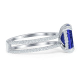 Cushion Cut CZ Ring