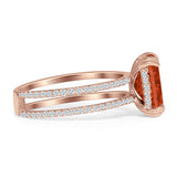 Cushion Cut CZ Ring
