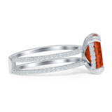 Cushion Cut CZ Ring