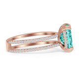 Cushion Cut CZ Ring