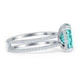 Cushion Cut CZ Ring