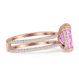 Cushion Cut CZ Ring