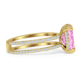 Cushion Cut CZ Ring