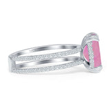 Cushion Cut CZ Ring