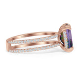 Cushion Cut CZ Ring