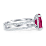 Cushion Cut CZ Ring