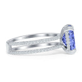 Cushion Cut CZ Ring