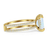 Cushion Cut CZ Ring